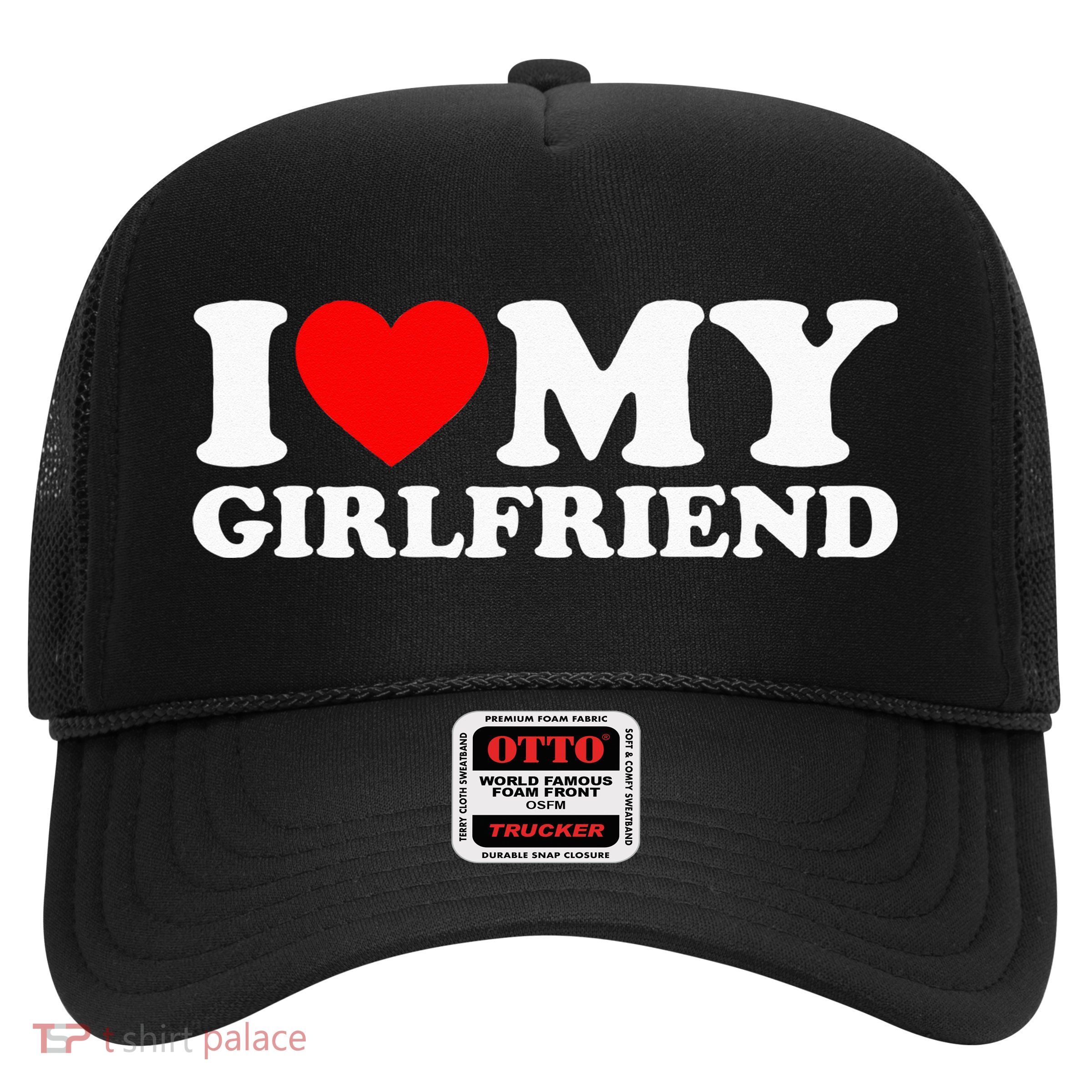Classic Black I Love My Girlfriend Trucker Hat