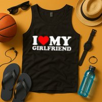 Classic Black I Love My Girlfriend Tank Top