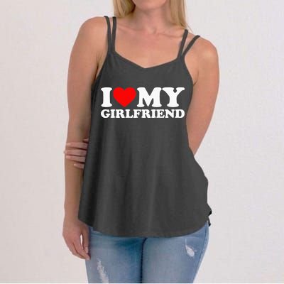 Classic Black I Love My Girlfriend Women's Strappy Tank