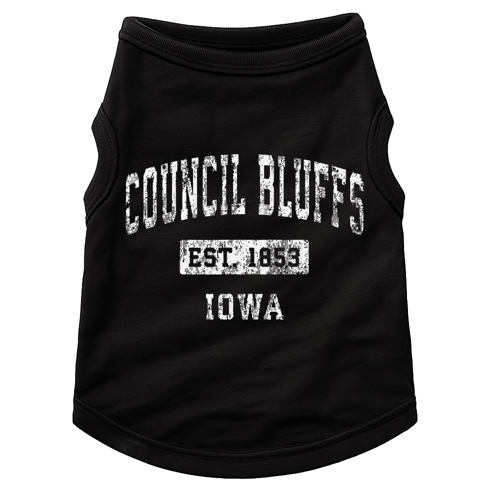Council Bluffs Iowa Ia Vintage Established Doggie Tank