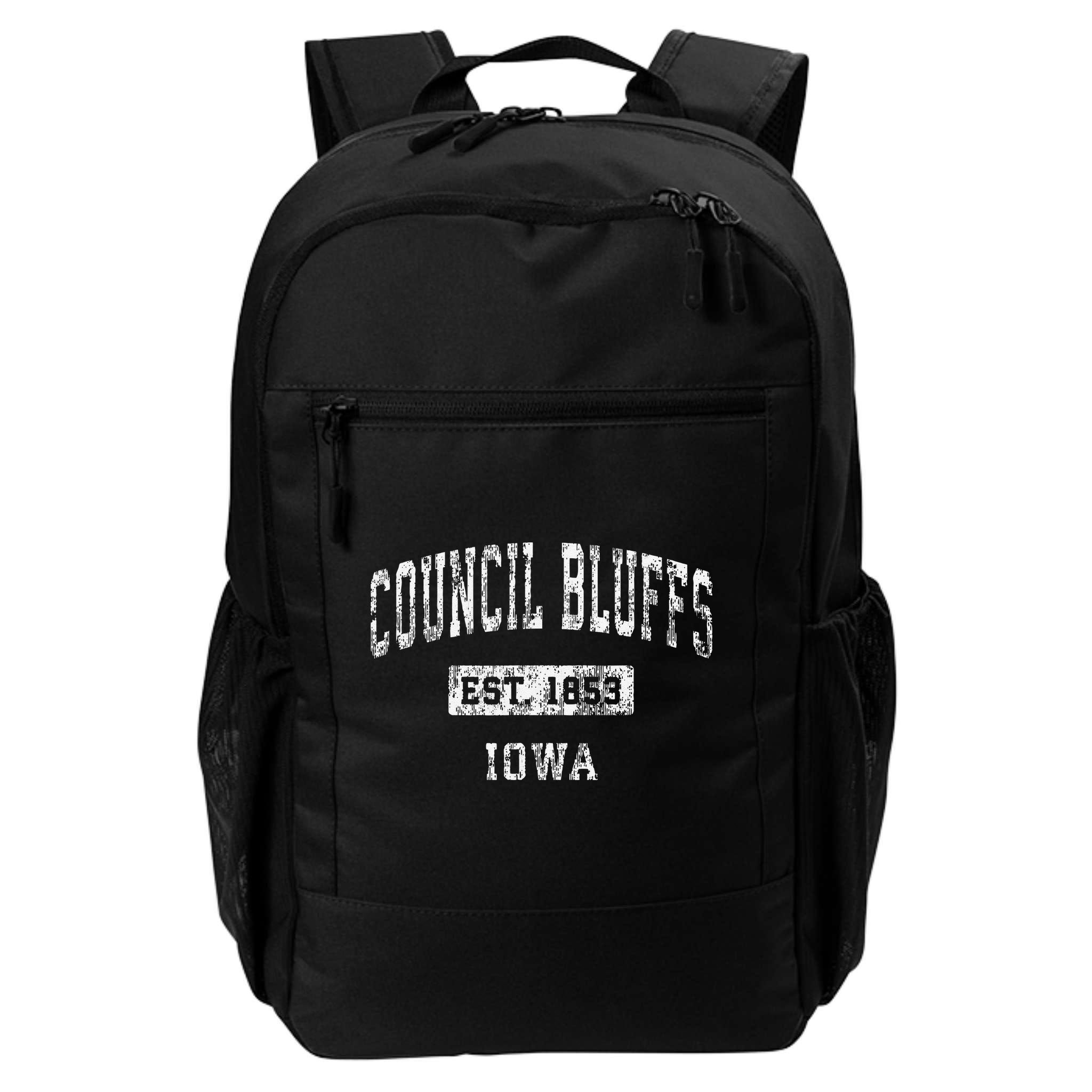 Council Bluffs Iowa Ia Vintage Established Backpack