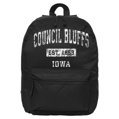 Council Bluffs Iowa Ia Vintage Established 16 in Basic Backpack
