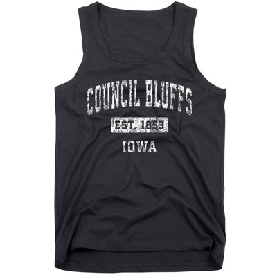 Council Bluffs Iowa Ia Vintage Established Tank Top