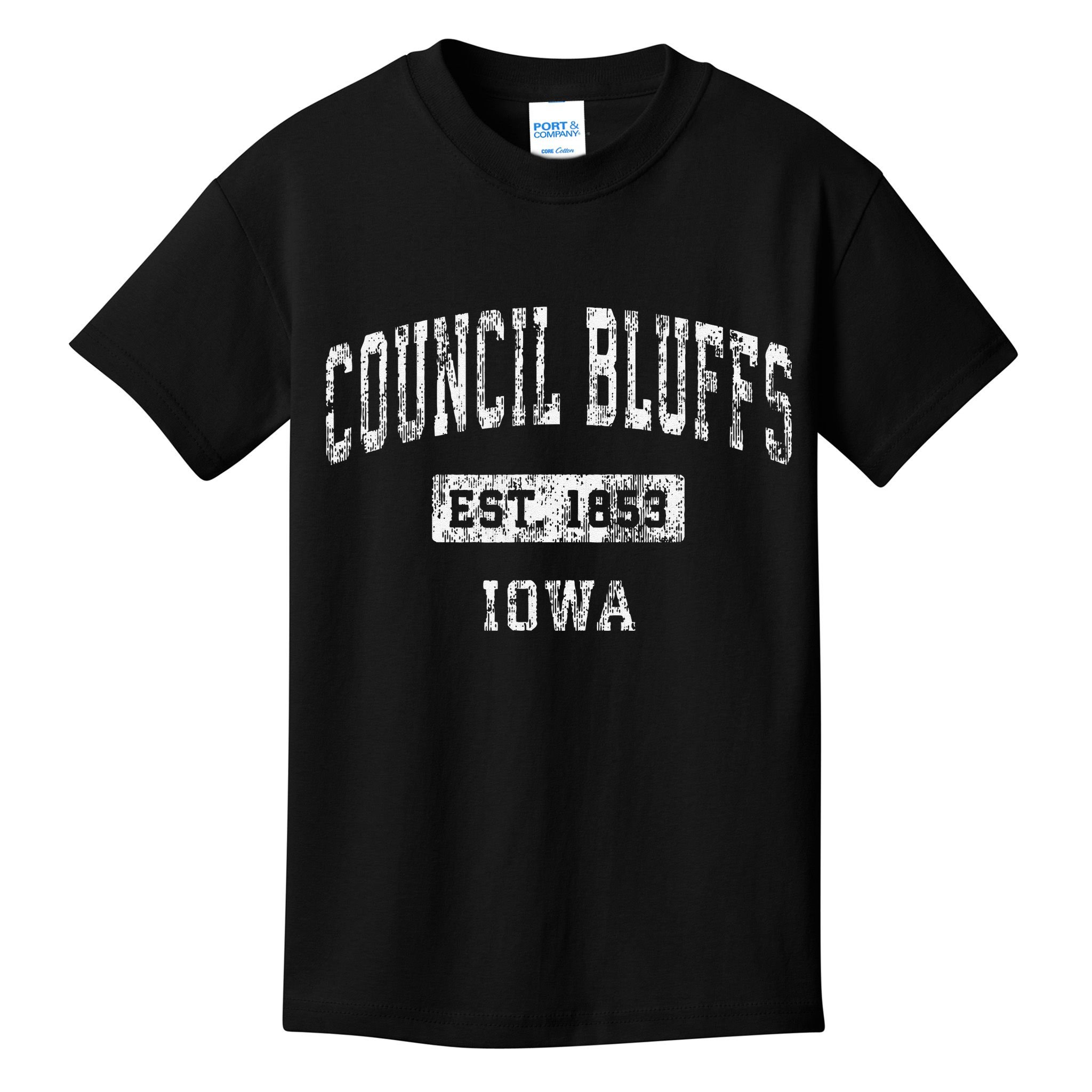 Council Bluffs Iowa Ia Vintage Established Kids T-Shirt