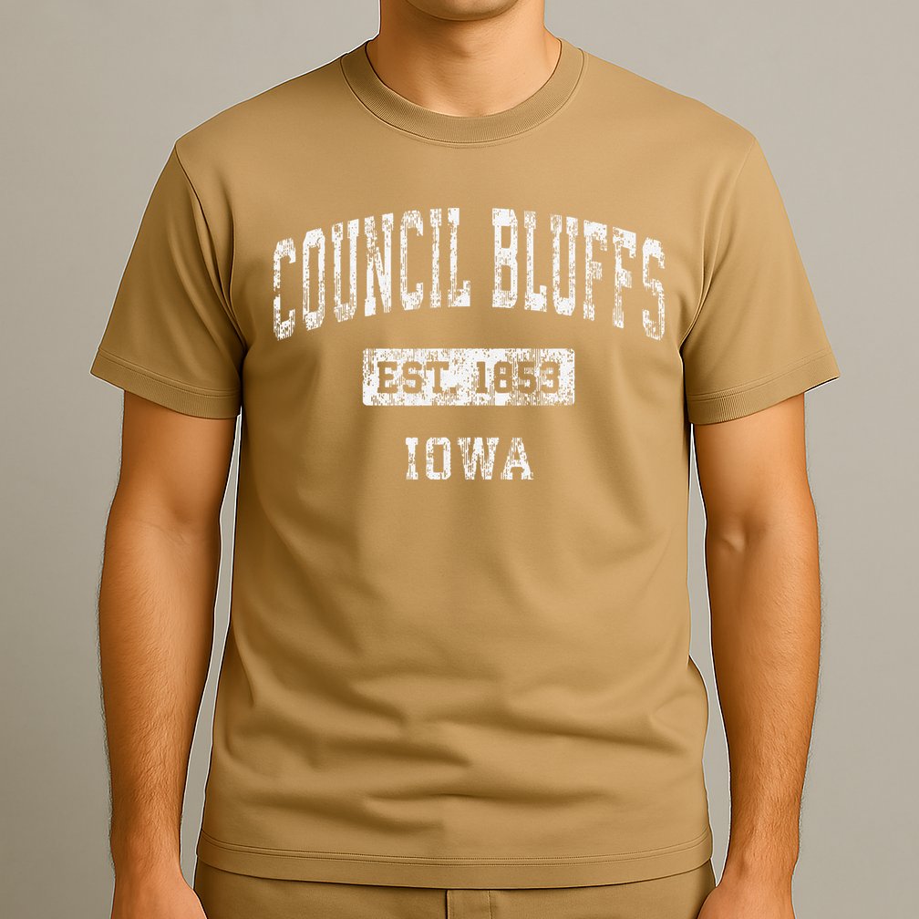 Council Bluffs Iowa Ia Vintage Established T-Shirt