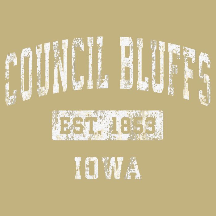 Council Bluffs Iowa Ia Vintage Established Polo