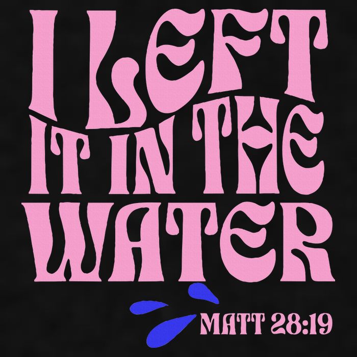 Christian Baptism I Left It In The Water Matthew 2819 Ladies PosiCharge Tri-Blend Wicking Tank