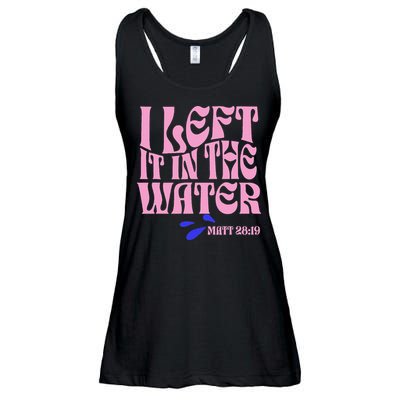 Christian Baptism I Left It In The Water Matthew 2819 Ladies Essential Flowy Tank