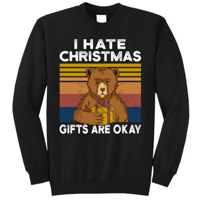 Christmas Bear I Hate Christmas Sarcastic Ugly Xmas Vintage Sweatshirt