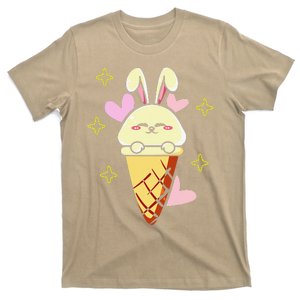 Cute Bunny Ice Cream Rabbit Happy Easter Egg Hunting Spring T-Shirt