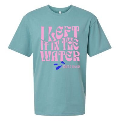 Christian Baptism I Left It In The Water Matthew 2819 Sueded Cloud Jersey T-Shirt