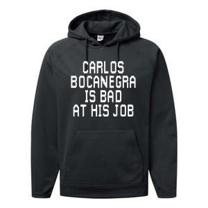 Carlos Bocanegra Is Bad At His Job Performance Fleece Hoodie