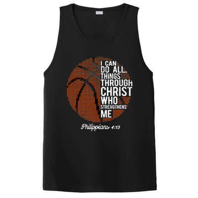 Christian Basketball I Can Do All Things Philippians 4:13 Gift PosiCharge Competitor Tank