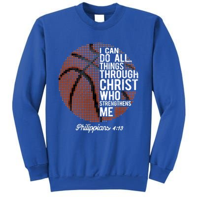 Christian Basketball I Can Do All Things Philippians 4:13 Gift Sweatshirt