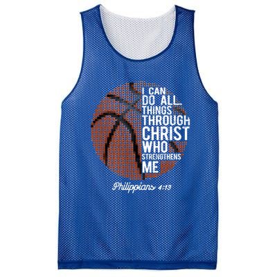 Christian Basketball I Can Do All Things Philippians 4:13 Gift Mesh Reversible Basketball Jersey Tank