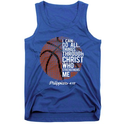 Christian Basketball I Can Do All Things Philippians 4:13 Gift Tank Top