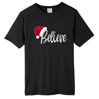 Christmas Believe In Santa Claus Tall Fusion ChromaSoft Performance T-Shirt