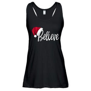 Christmas Believe In Santa Claus Ladies Essential Flowy Tank