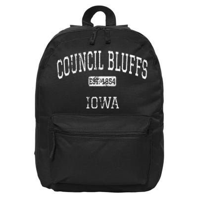 Council Bluffs Iowa IA Vintage 16 in Basic Backpack