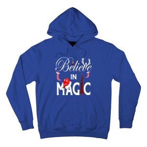 Casual Believe In Magic Of Christmas Tree Buffalo Plaid Gift Hoodie