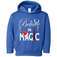 Casual Believe In Magic Of Christmas Tree Buffalo Plaid Gift Toddler Hoodie