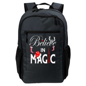 Casual Believe In Magic Of Christmas Tree Buffalo Plaid Gift Daily Commute Backpack