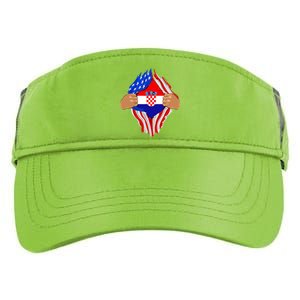 Croatian Blood Inside Me | Croatia Flag Gift Adult Drive Performance Visor