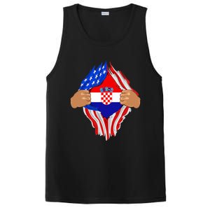 Croatian Blood Inside Me | Croatia Flag Gift PosiCharge Competitor Tank