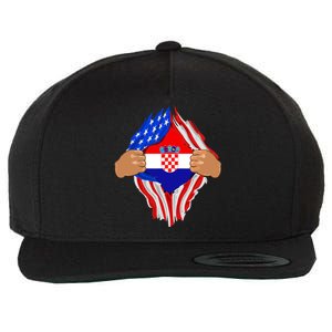 Croatian Blood Inside Me | Croatia Flag Gift Wool Snapback Cap