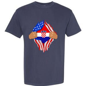 Croatian Blood Inside Me | Croatia Flag Gift Garment-Dyed Heavyweight T-Shirt