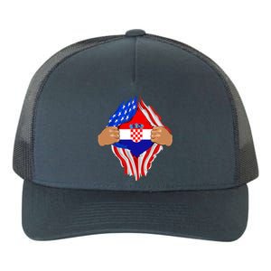 Croatian Blood Inside Me | Croatia Flag Gift Yupoong Adult 5-Panel Trucker Hat