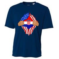 Croatian Blood Inside Me | Croatia Flag Gift Cooling Performance Crew T-Shirt