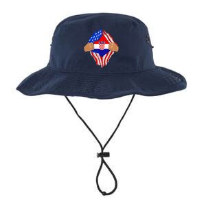 Croatian Blood Inside Me | Croatia Flag Gift Legacy Cool Fit Booney Bucket Hat