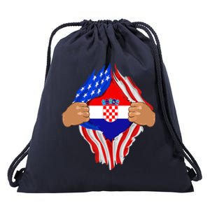 Croatian Blood Inside Me | Croatia Flag Gift Drawstring Bag