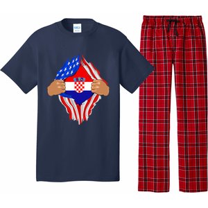 Croatian Blood Inside Me | Croatia Flag Gift Pajama Set