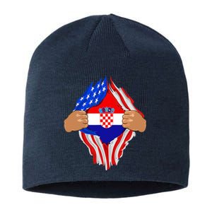 Croatian Blood Inside Me | Croatia Flag Gift Sustainable Beanie