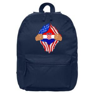 Croatian Blood Inside Me | Croatia Flag Gift 16 in Basic Backpack