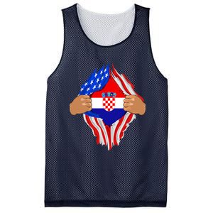 Croatian Blood Inside Me | Croatia Flag Gift Mesh Reversible Basketball Jersey Tank