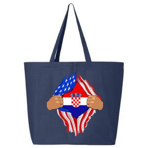 Croatian Blood Inside Me | Croatia Flag Gift 25L Jumbo Tote