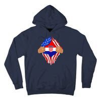 Croatian Blood Inside Me | Croatia Flag Gift Tall Hoodie