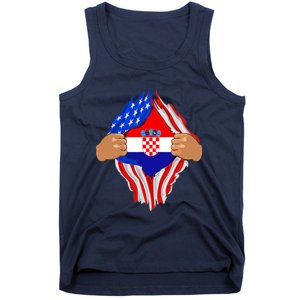 Croatian Blood Inside Me | Croatia Flag Gift Tank Top