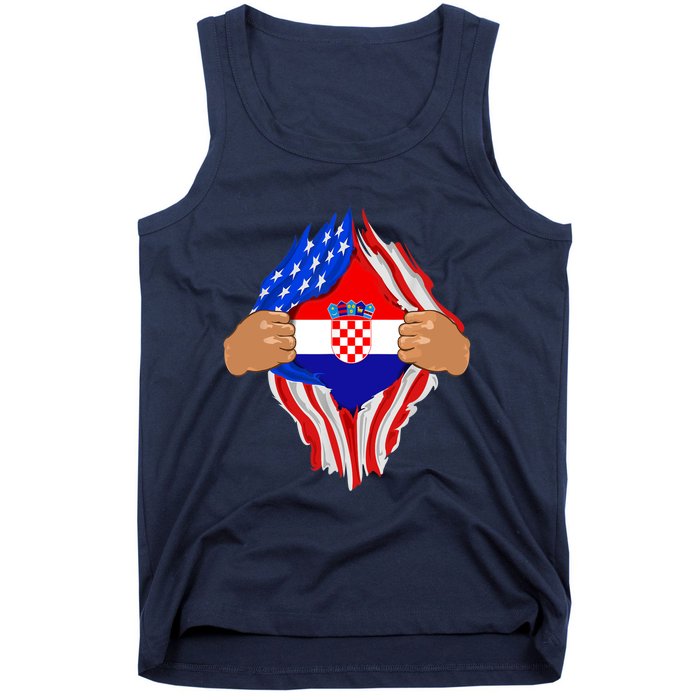 Croatian Blood Inside Me | Croatia Flag Gift Tank Top