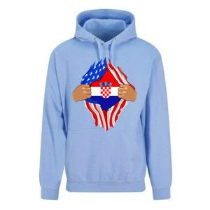 Croatian Blood Inside Me | Croatia Flag Gift Unisex Surf Hoodie