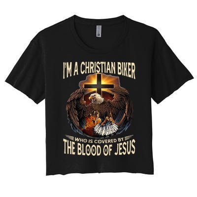 Christian Biker IM That Motorcycle Riding Jesus Freak Faith Women's Crop Top Tee