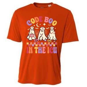 Code Boo In The Icu Nurse Halloween Ghost Fun Great Gift Cooling Performance Crew T-Shirt