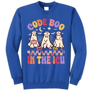 Code Boo In The Icu Nurse Halloween Ghost Fun Great Gift Sweatshirt