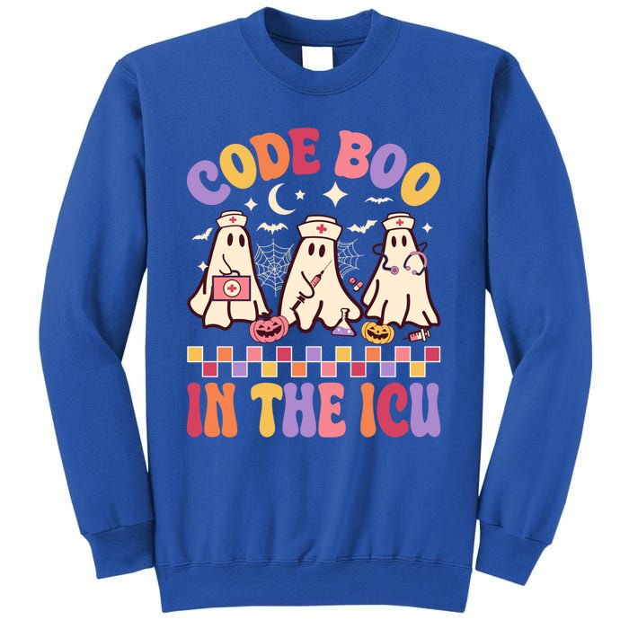 Code Boo In The Icu Nurse Halloween Ghost Fun Great Gift Sweatshirt