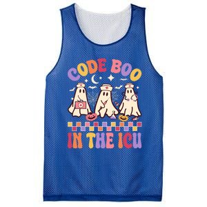 Code Boo In The Icu Nurse Halloween Ghost Fun Great Gift Mesh Reversible Basketball Jersey Tank