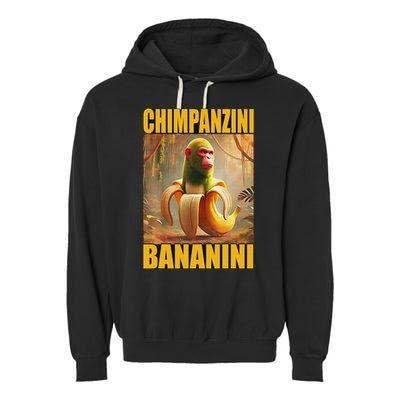 Chimpanzini Bananini Italian Brainrot Meme, Gilrs, Garment-Dyed Fleece Hoodie