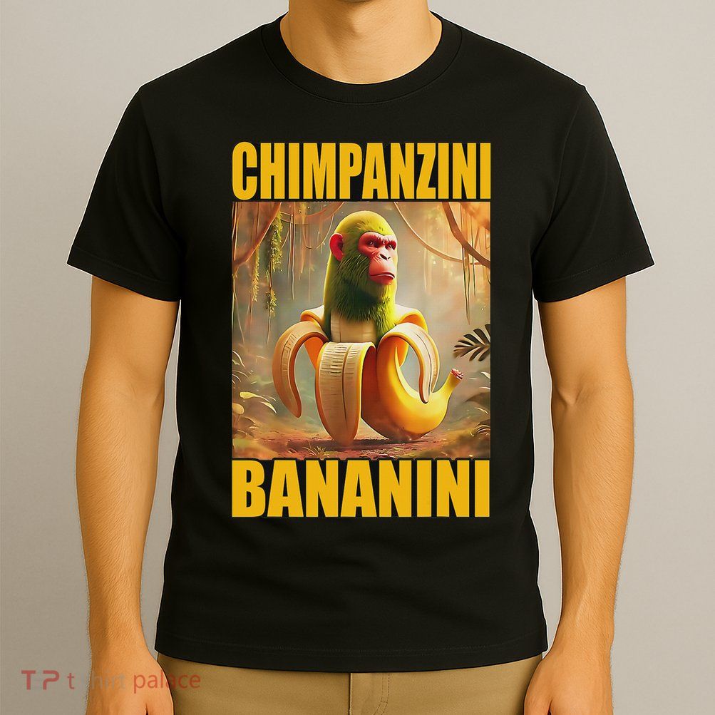 Chimpanzini Bananini Italian Brainrot Meme, Gilrs, T-Shirt